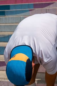 BV SPORT CASQUETTE 5 PANEL "DBDB" RETRO BLEU pas cher