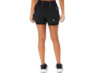 ASICS ROAD 2-N-1 3.5IN SHORT WOMEN NOIR   Short Running pas cher