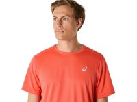 ASICS CORE SS TOP CORAL REEF Tee shirt running pas cher