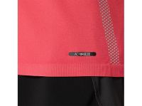 ASICS SEAMLESS SS TOP CORAL REET ET OASIS GREEN Tee shirt Running pas cher