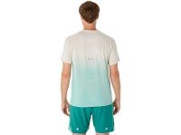 ASICS SEAMLESS SS TOP BIRCH ET OASIS GREEN Tee shirt Running pas cher