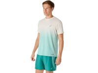 ASICS SEAMLESS SS TOP BIRCH ET OASIS GREEN Tee shirt Running pas cher