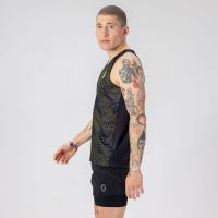 SCOTT TANK MENS RC RUN NOIR ET JAUNE Débardeur running pas cher