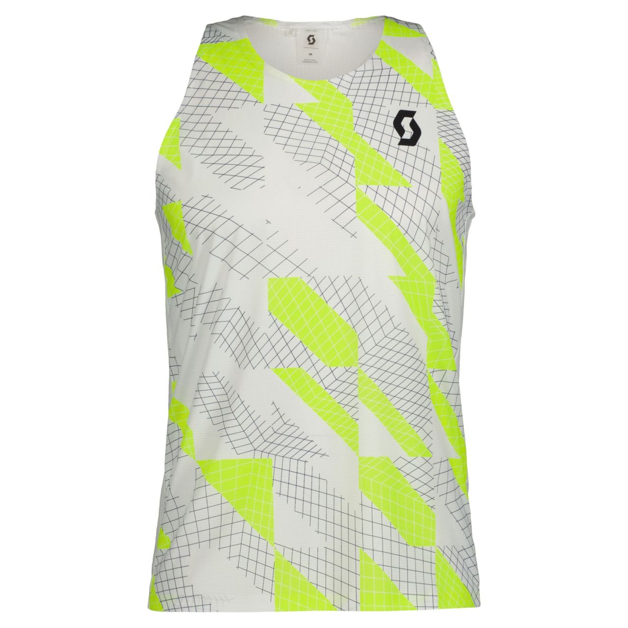 SCOTT TANK MENS RC RUN BLANC ET JAUNE Débardeur running
