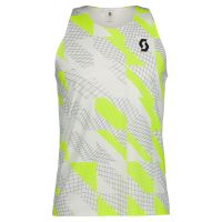 SCOTT TANK MENS RC RUN BLANC ET JAUNE Débardeur running
