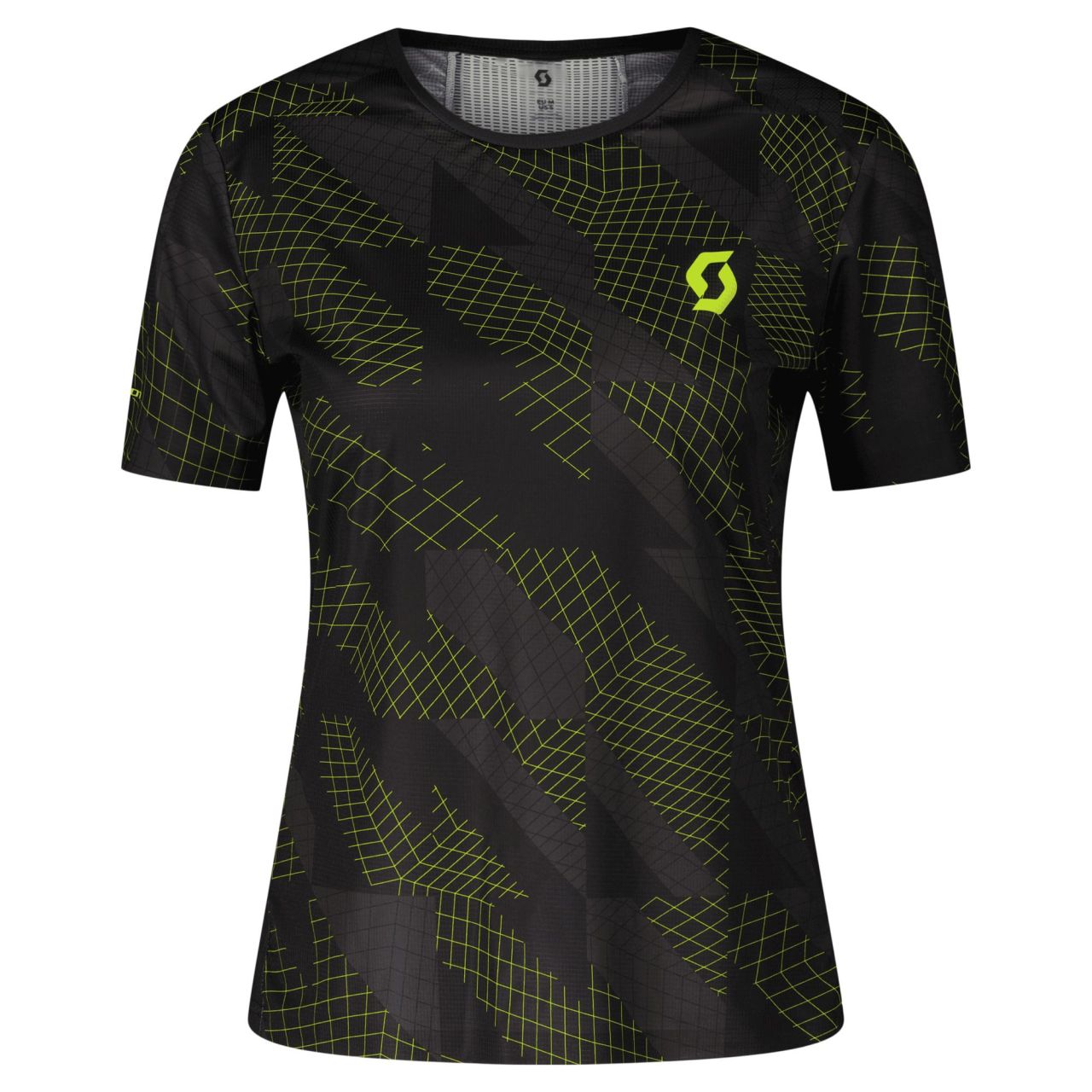 SCOTT TEE WOMEN RC RUN SS NOIR ET JAUNE Tee shirt été