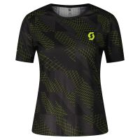 SCOTT TEE WOMEN RC RUN SS NOIR ET JAUNE Tee shirt été