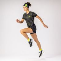 SCOTT TEE WOMEN RC RUN SS NOIR ET JAUNE Tee shirt été pas cher