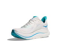 HOKA CLIFTON 10 WHITE ET SKYWARD BLUE  Chaussures de running pas cher