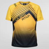 LA SPORTIVA WAVE TEE SHIRT  BLACK ET YELLOW Tee shirt running