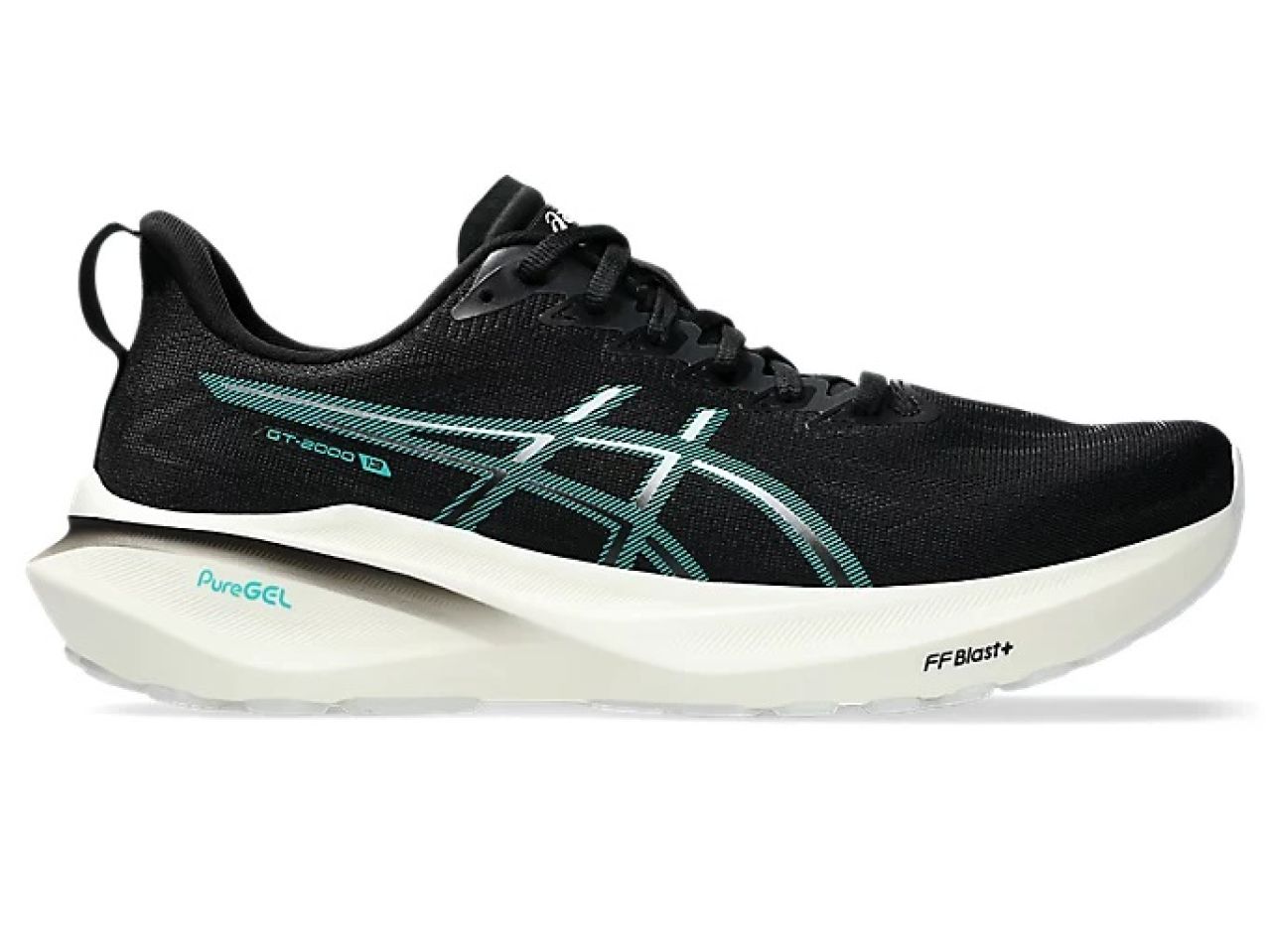 ASICS GT 2000 13 BLACK ET WAVE TEAL  Chaussures Running