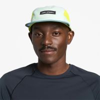 CIELE GOCAP FIELD ICONIC BAR DUSTY TURQUOISE ET WHITE Casquette running pas cher