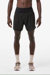 NNORMAL MEN S RACE SHORTS BLACK Short de trail running pas cher