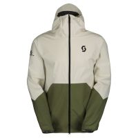 SCOTT VESTE EXPLORAIR LIGHT DRYO 2.5 COTTON WHITE  ET HAY GREEN Veste running etanche