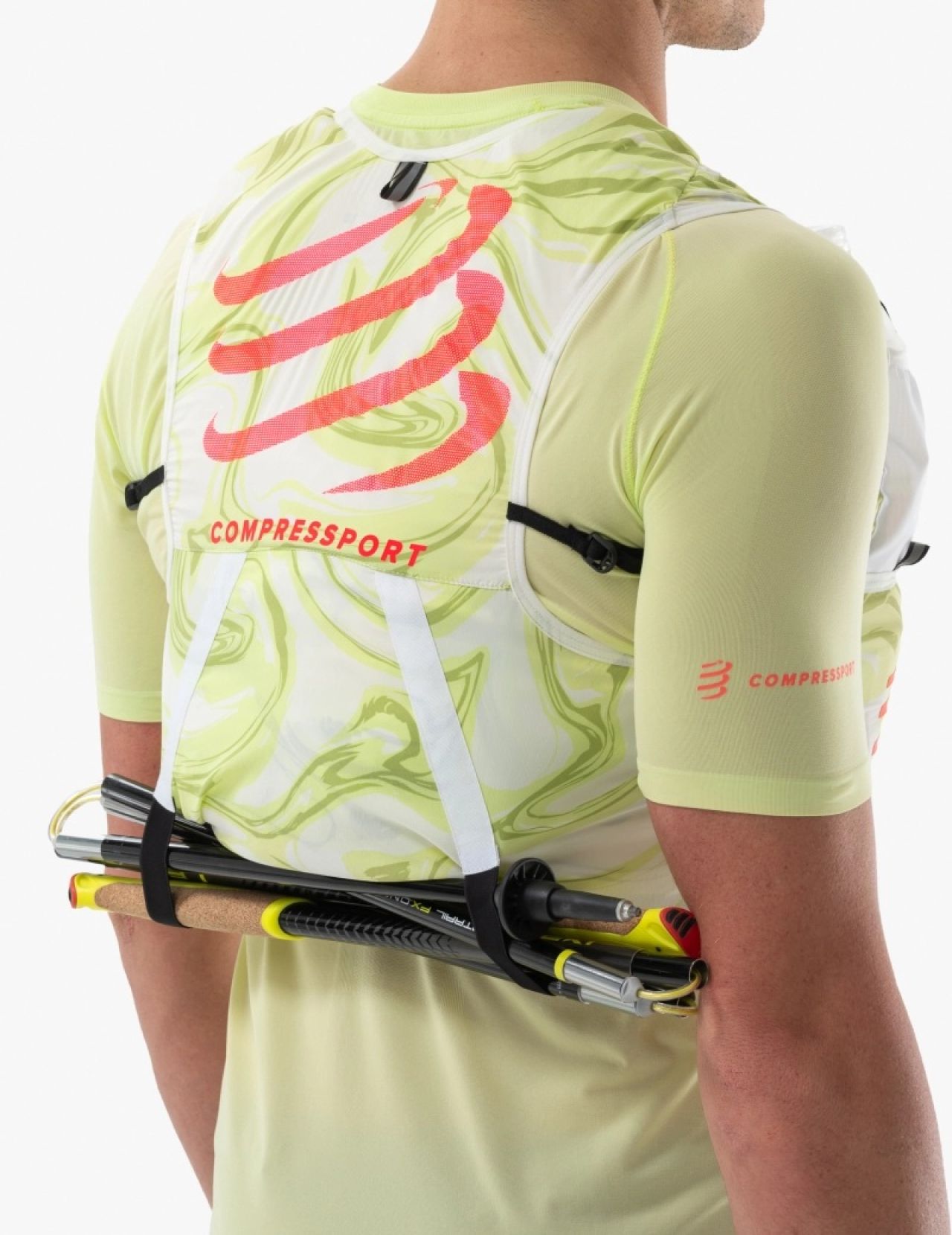 COMPRESSPORT ULTRUN PACK EVO 10 PACK SUGAR ET GREEN CAMO sac de trail running