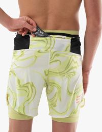 COMPRESSPORT TRAIL RACING 2 EN 1 SHORT GREEN CAMO  Short de running pas cher