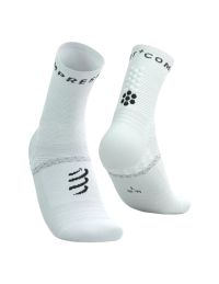COMPRESSPORT PRO MARATHON SOCKS V2 WHITE ET BLACK Chaussettes running
