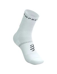 COMPRESSPORT PRO MARATHON SOCKS V2 WHITE ET BLACK Chaussettes running pas cher
