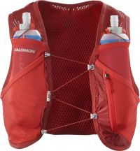SALOMON ACTIVE SKIN 4 SET RED DAHLIA Sac à dos trail pas cher