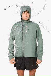 NNORMAL MEN S TRAIL RAIN JACKET GREEN Veste de pluie pas cher