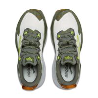 BROOKS CALDERA 8 DUSTY OLIVE ET LIME  Chaussures de trail pas cher