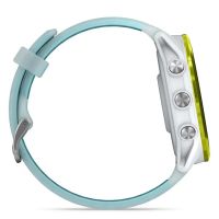 GARMIN FORERUNNER 570 ALUINIUM JAUNE AVEC BRACELET BLANC TRANSLUCIDE ET TURQUOISE  47mm pas cher