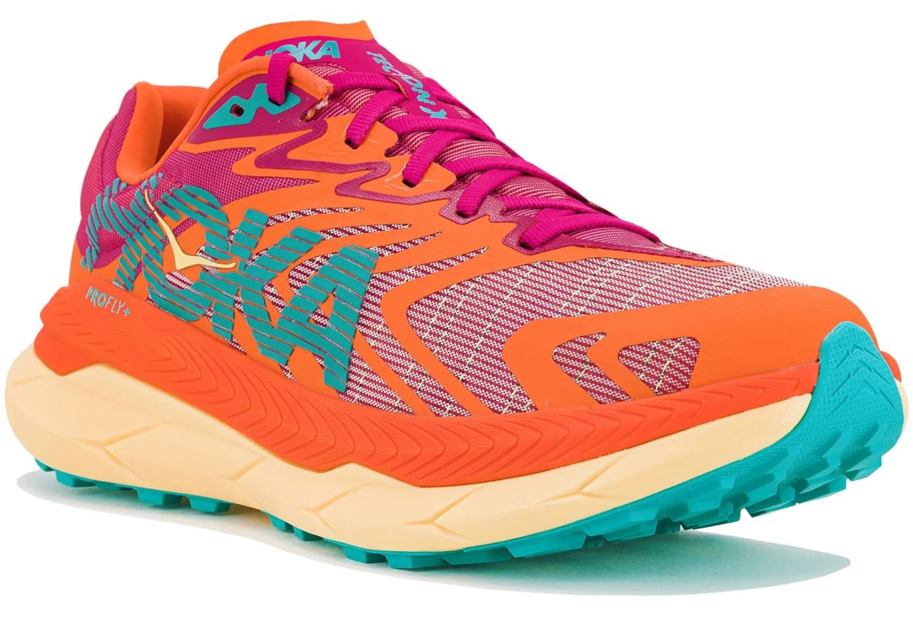 HOKA TECTON X 2 ORANGE ET FRAMBOISE Chaussures de trail