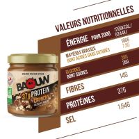 BAOUW PATE A TARTINER PROTEINEE CRUNCHY PRALINE ET NOISETTES 200g pâte à tartiner pas cher