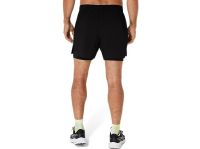 ASICS CORE 2-N-1 5INCH SHORT BLACK Short Running pas cher