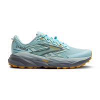 BROOKS CASCADIA 19 CLEARW, PRIME GREY ET APRICOT  Chaussures de trail pas cher