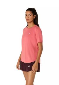 ASICS ROAD SS TOP DARK PINK CLAY  Tee shirt Running pas cher