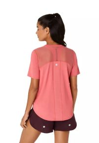 ASICS ROAD SS TOP DARK PINK CLAY  Tee shirt Running pas cher