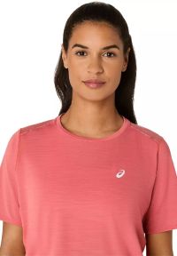 ASICS ROAD SS TOP DARK PINK CLAY  Tee shirt Running pas cher