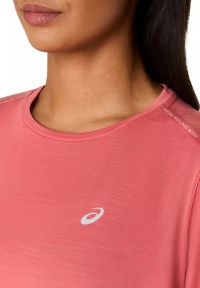 ASICS ROAD SS TOP DARK PINK CLAY  Tee shirt Running pas cher