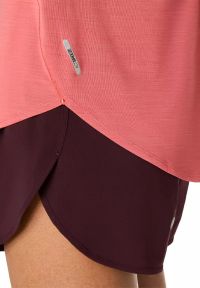 ASICS ROAD SS TOP DARK PINK CLAY  Tee shirt Running pas cher