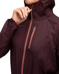 HOKA SKYFLOW JACKET BLACK CHERRY Veste running pas cher