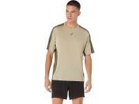 ASICS FUJITRAIL ELITE SS TOP KHAKI ET MANTLE GREEN Tee shirt Running