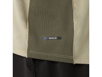 ASICS FUJITRAIL ELITE SS TOP KHAKI ET MANTLE GREEN Tee shirt Running pas cher