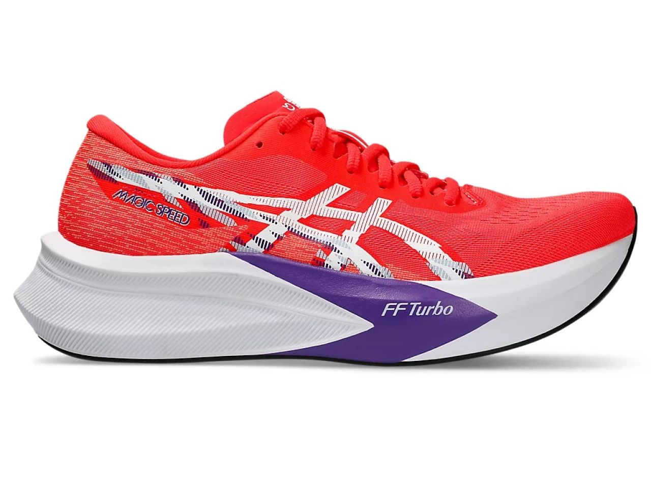 ASICS MAGIC SPEED 4 FLASH RED ET WHITE Chaussure running asics