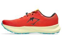 ASICS FUJI LITE RED CLAY ET BLACK Chaussures de trail pas cher