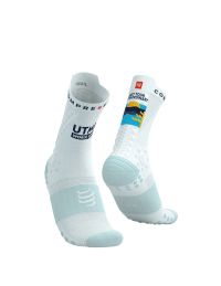 COMPRESSPORT PRO RACING SOCKS V4.0 TRAIL UTMB ICE FLOW BLUE Chaussettes running
