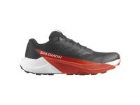 SALOMON PULSAR BLACK WHITE ET CHERRY TOMATO  Chaussures de trail