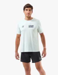 COMPRESSPORT TRAINING SS TEE SHIRT UTMB ICE FLOW BLUE Tee shirt de running