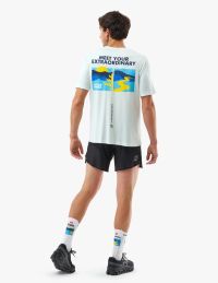 COMPRESSPORT TRAINING SS TEE SHIRT UTMB ICE FLOW BLUE Tee shirt de running pas cher
