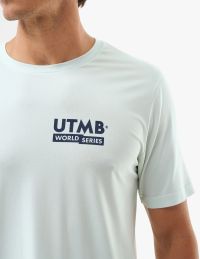 COMPRESSPORT TRAINING SS TEE SHIRT UTMB ICE FLOW BLUE Tee shirt de running pas cher