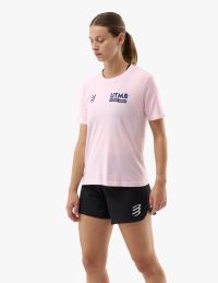COMPRESSPORT TRAINING SS TEE SHIRT UTMB ROSEATE Tee shirt de running