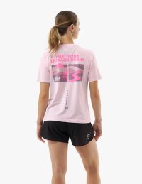 COMPRESSPORT TRAINING SS TEE SHIRT UTMB ROSEATE Tee shirt de running pas cher