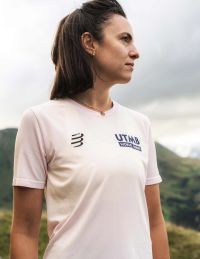 COMPRESSPORT TRAINING SS TEE SHIRT UTMB ROSEATE Tee shirt de running pas cher