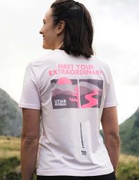 COMPRESSPORT TRAINING SS TEE SHIRT UTMB ROSEATE Tee shirt de running pas cher