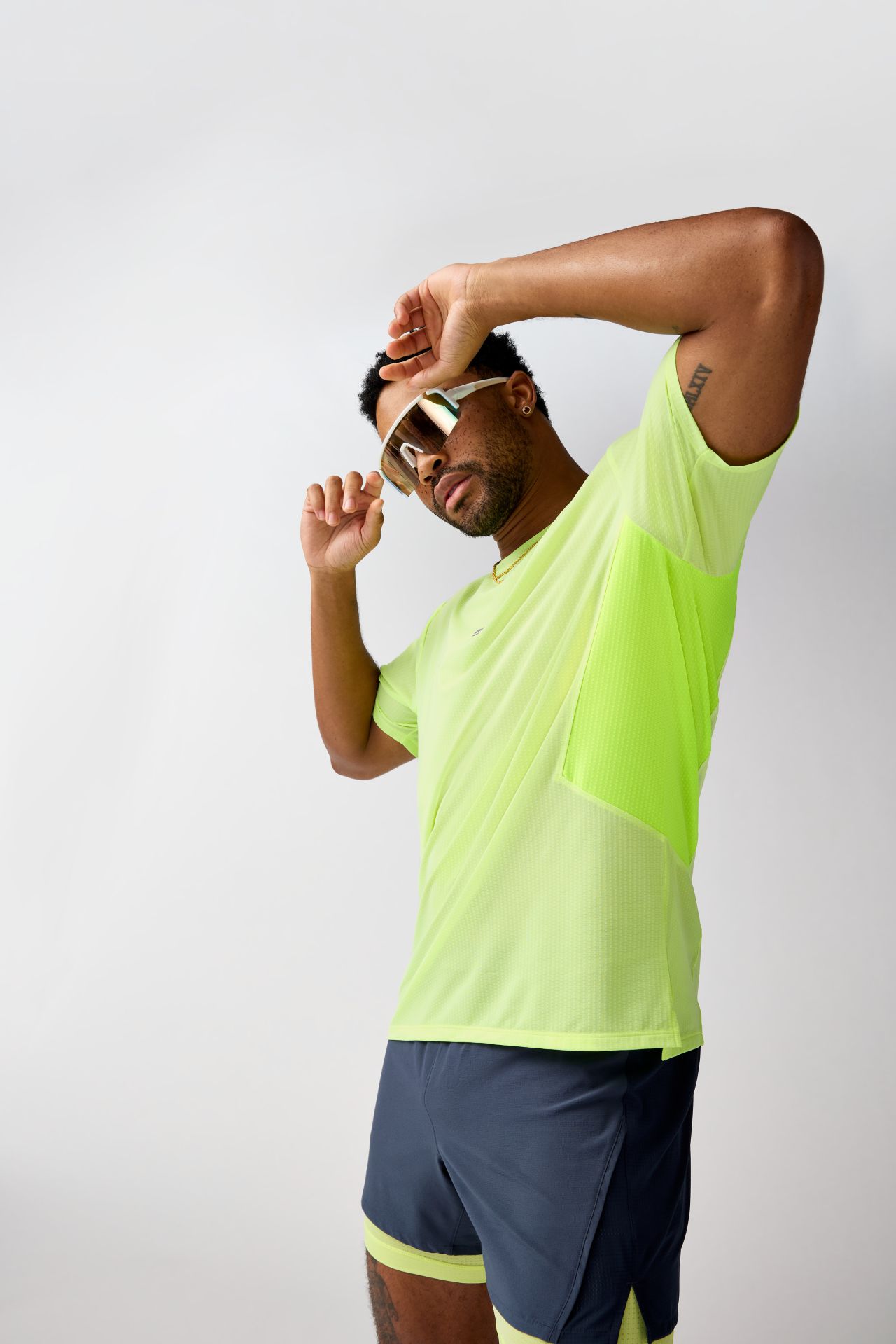 BROOKS HIGH POINT SHORT SLEEVE 2.0 SUNRAY ET NIGHTLIFE  Tee shirt running